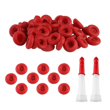 FGY Caulk Caps Universal Sealing Saver Tube Caps for Caulks and Sealants - Red (20pcs)