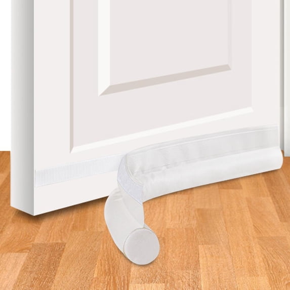 FGY Door Draft Stopper 38In x 1.2In Wide Foam, White Door Bottom & Sweep
