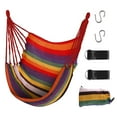 thumbnail image 1 of FGY Hammock Chair Swing Portable Canvas Camping Hanging Seat for Outdoor Indoor (Rainbow), 1 of 8