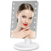 FGY Makeup Mirror Lighted Mirror LED Vanity Mirror 180 Rotating with Adjustable Light Mode - White