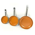 thumbnail image 1 of FGY Nonstick Ceramic Coated Frying Pan - 3 Pcs Copper Fry Pan Cookware Set (8", 9.5" & 11" Pans), 1 of 4