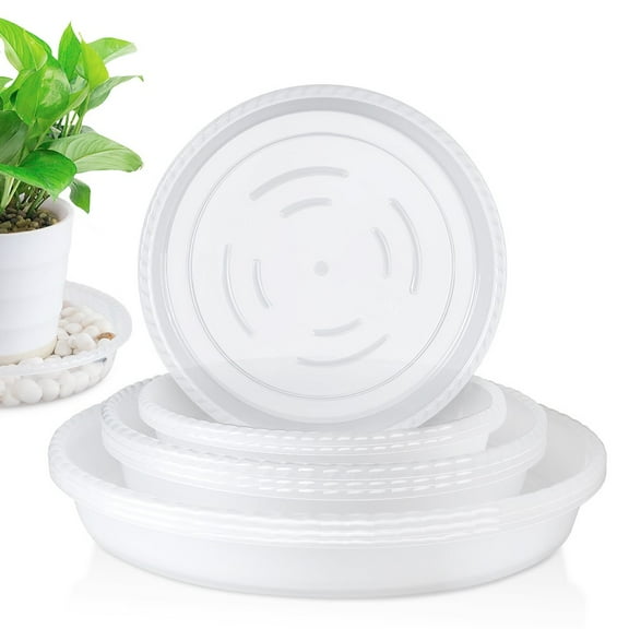 FGY Plant Saucer 9 Packs 8,10,12 inch Clear Plastic Plant Pot Drip Trays