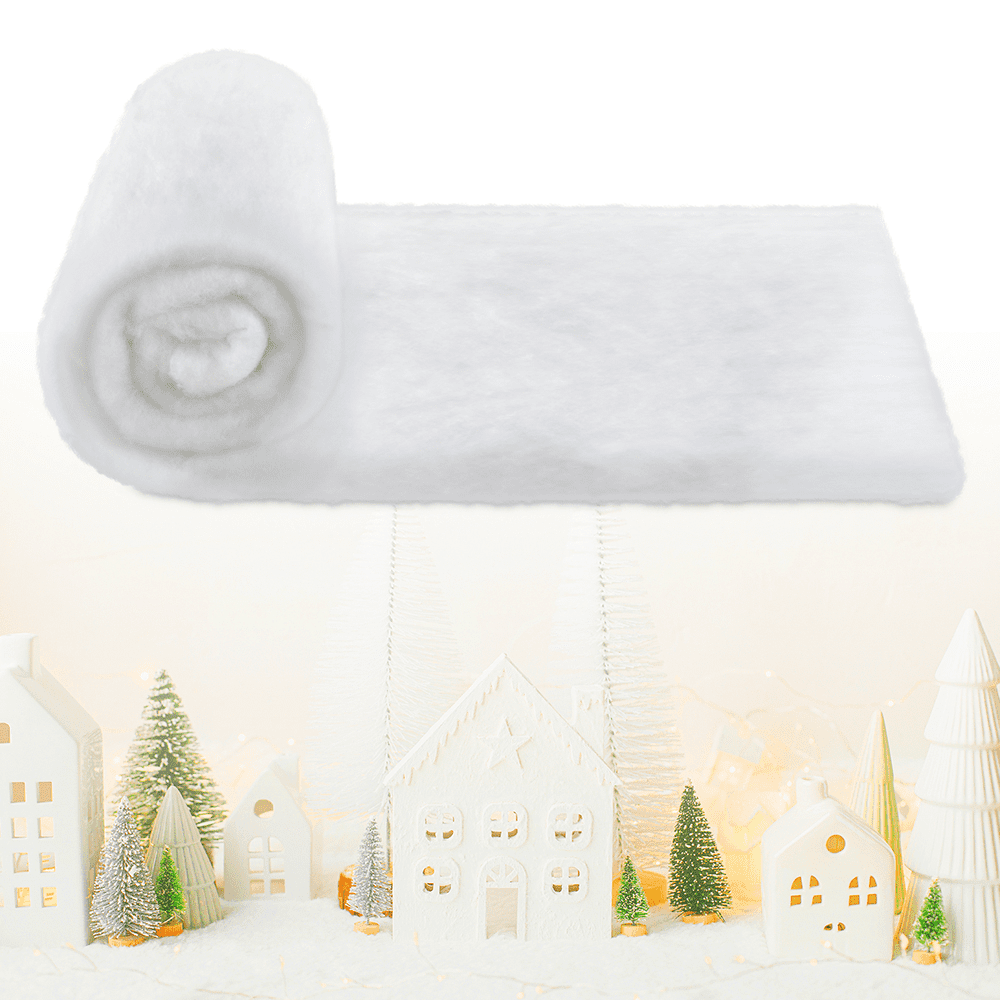 20oz Fluffy Fake Snow Decorations - Polyester Artificial Snow For Christmas Village, Tree & Winter DIY