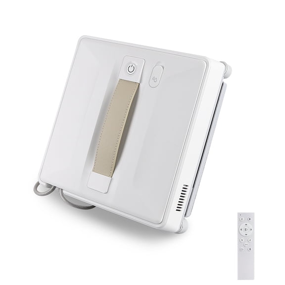 FGY Window Cleaning Robot with 6 Ultrasonic Nozzles, 5 Smart Cleaning Modes, Edge Detection for Windows, Glass Doors, Mirrors (White)