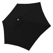 FGYRYK,10FT Patio Outdoor Umbrella Canopy Top Cover 6/8 Ribs Replacement (Canopy Only),Black (6 Rid)