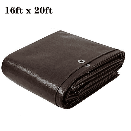 FGYRYK,Heavy Duty Waterproof Tarp Poly Canopy Tent Shelter Cover Tarpaulin Shade,16'X 20'