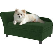 FGYRYK Luxury Fancy Dog Couch with Hidden Storage, Small Dog Sofa Bed with 2" Soft Foam, Modern Pet Furniture for Puppies & Little Breeds, Green