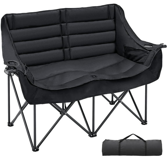 FGYRYKDouble folding camping chair - heavy-duty 990 pound couple's loveseat seat, outdoor camping double sofa chair, portable folding double leisure chair