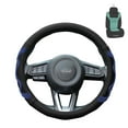 thumbnail image 1 of FH Group 1.6 lb. Leather Blue Steering Wheel Cover with Silicone Anti Slip Grip and Air Freshener, 1 of 7