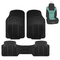 FH Group 3pcs Floor Mats Liners Full Set For Auto, Car SUV - Heavy Duty with Free Air Freshener, 3 Color Options