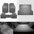 thumbnail image 1 of FH Group, 4PC Universal Fit Heavy Duty Gray Floor Mats & Gray Cargo Mat Combo for Auto, Car, SUV, Truck, 1 of 7