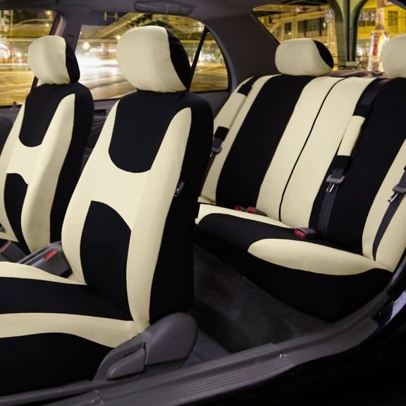 FH Group, 6 Colors Car Seat Covers for Car SUV Van Split Bench Full Interior Full Interior Set
