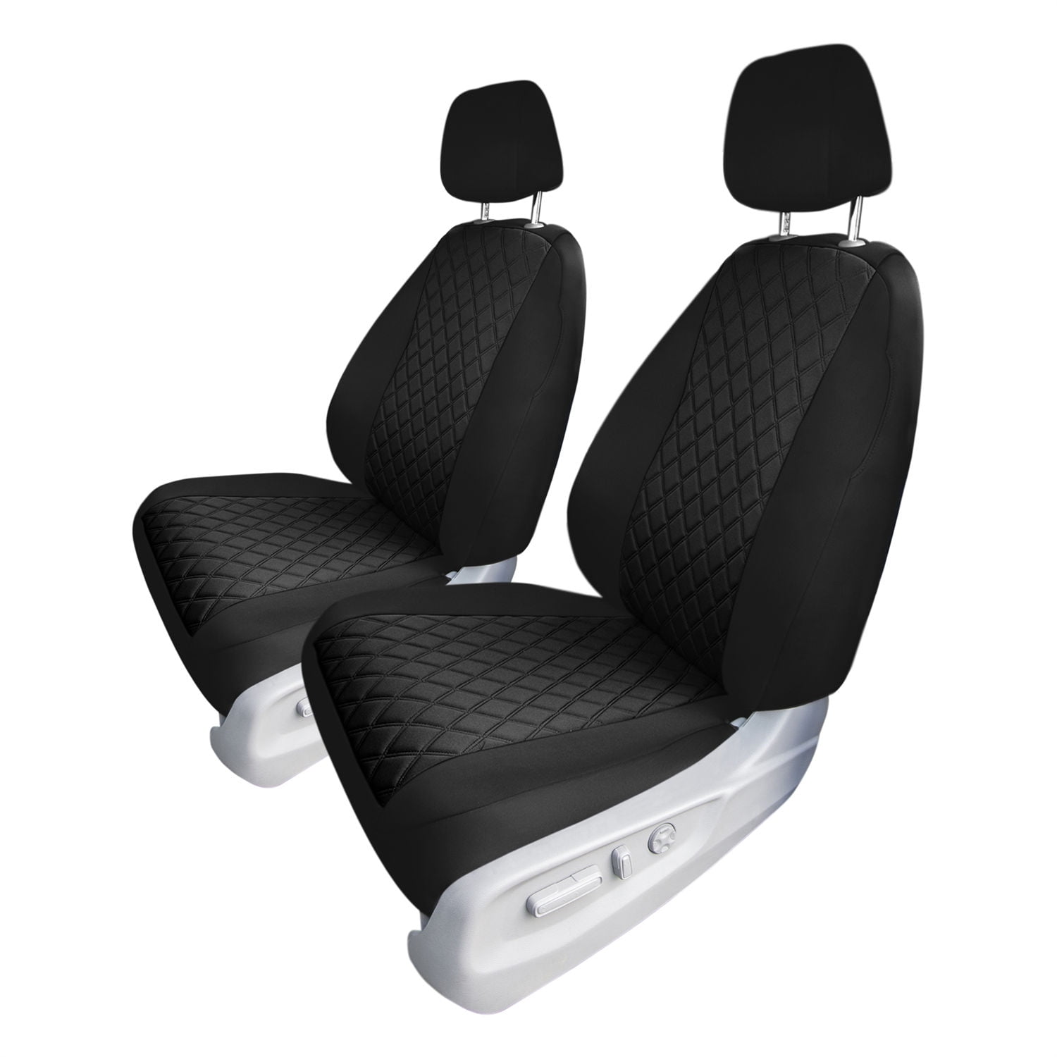 FH Group AFCM5026BLACKFRONT Black Neoprene Custom Car Seat Cover For