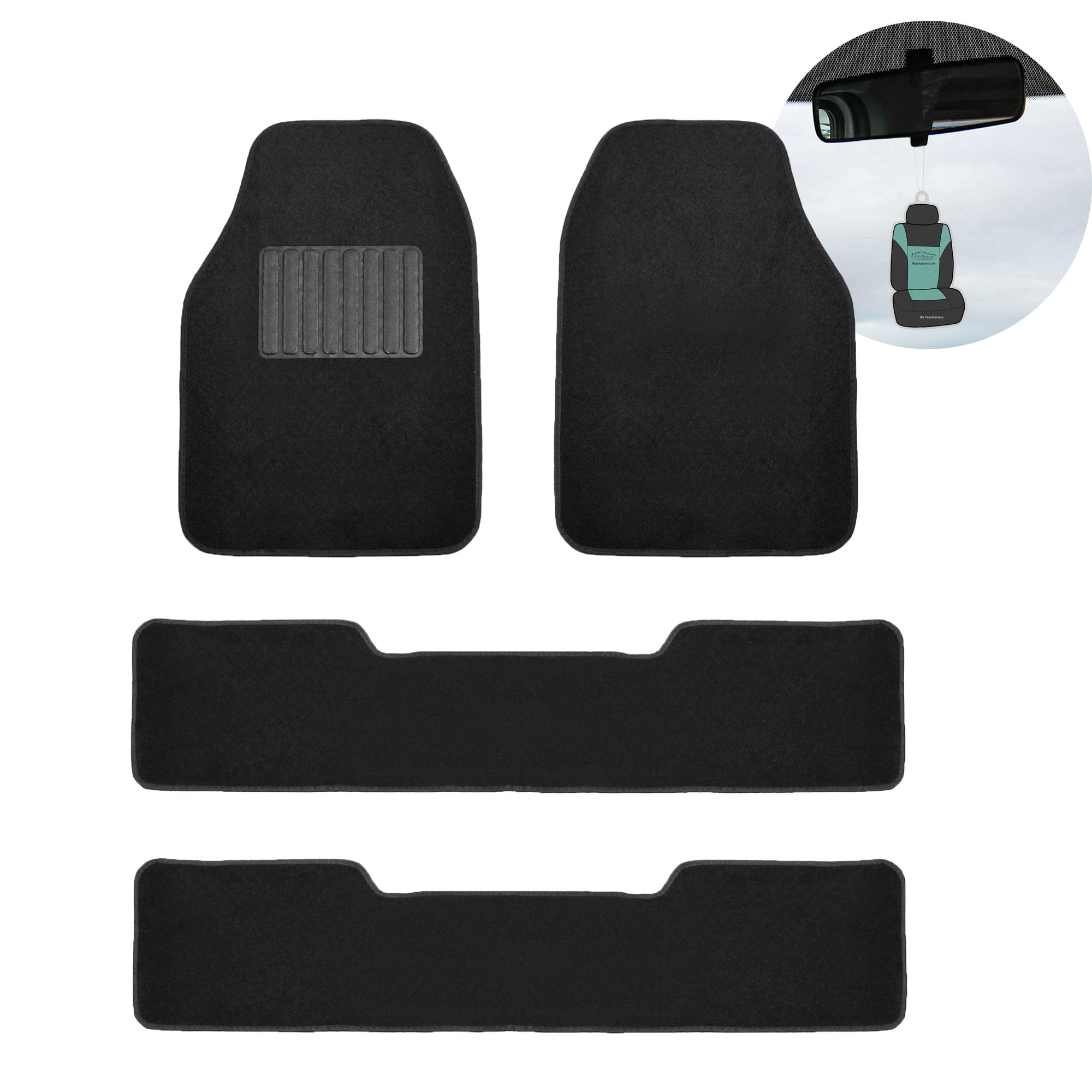 FH Group AFF14406BLACK Universal High Quality 4pcs Carpet Black Car