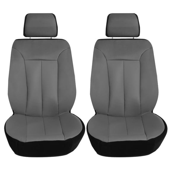 FH Group Apex90 Superior Faux Leather Front Car Seat Covers for Cars, Trucks, Vans, SUVs