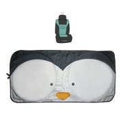 FH Group Arctic Penguin Car Windshield Sun Shade with Bonus Air Freshener