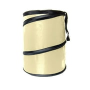 FH Group Auto Car Portable Collapsible Trash Can, Universal Car Garbage Bin, Compact Size, Durable, Leakproof & Waterproof - Beige Large