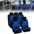 thumbnail image 1 of FH Group Blue Car Seat Covers for Car SUV with Gray Leather Steering Wheel Cover combo, 1 of 7