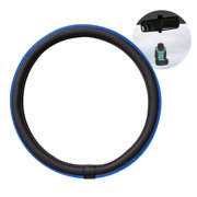 FH Group Blue Galaxy13 Metallic Striped Steering Wheel Cover With Air Freshener