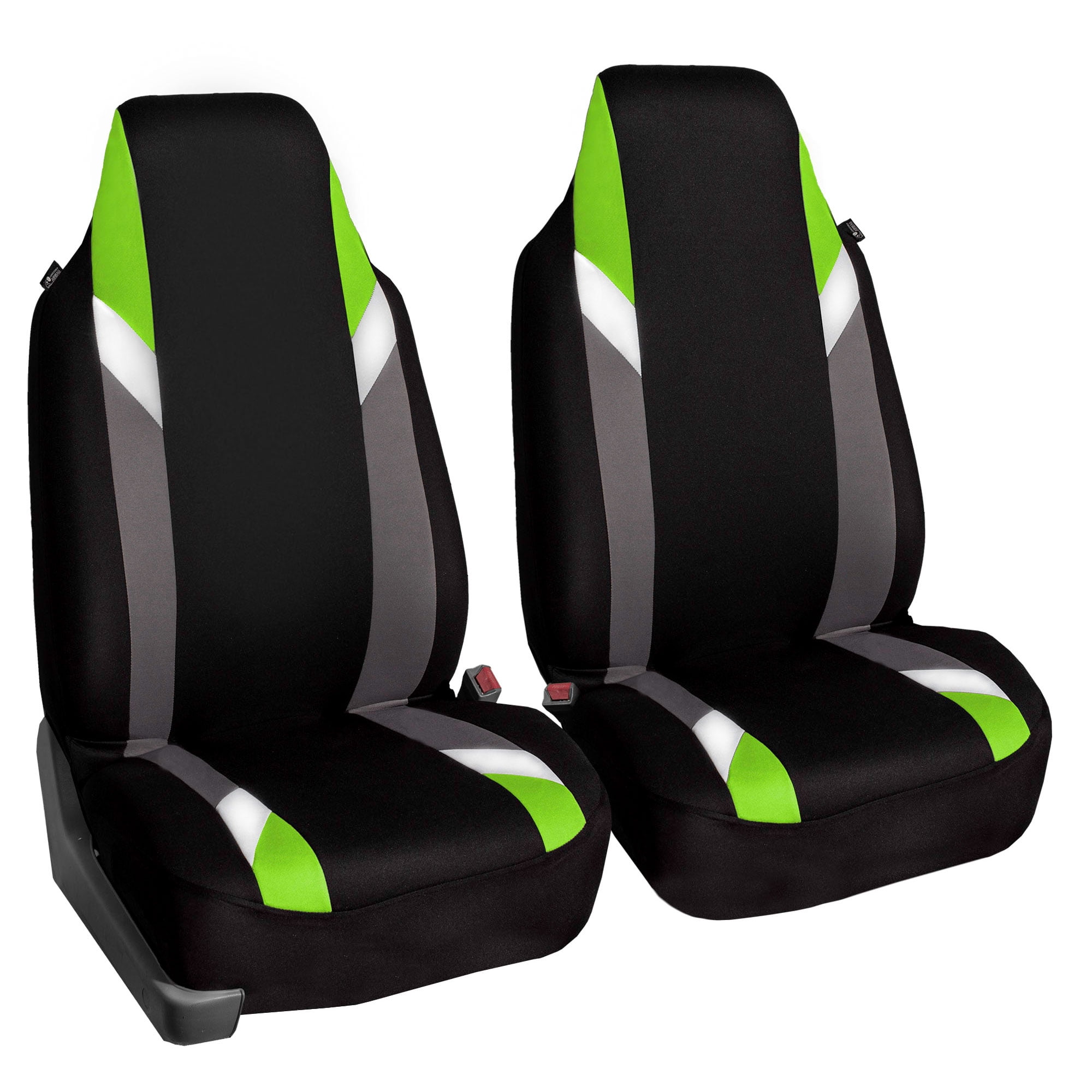 FH Group Car Seat Cover Cloth Front Set Car Seat Covers for Bucket Seats 1 Piece Seat Cover Universal Fit Automotive Seat Covers Airbag
