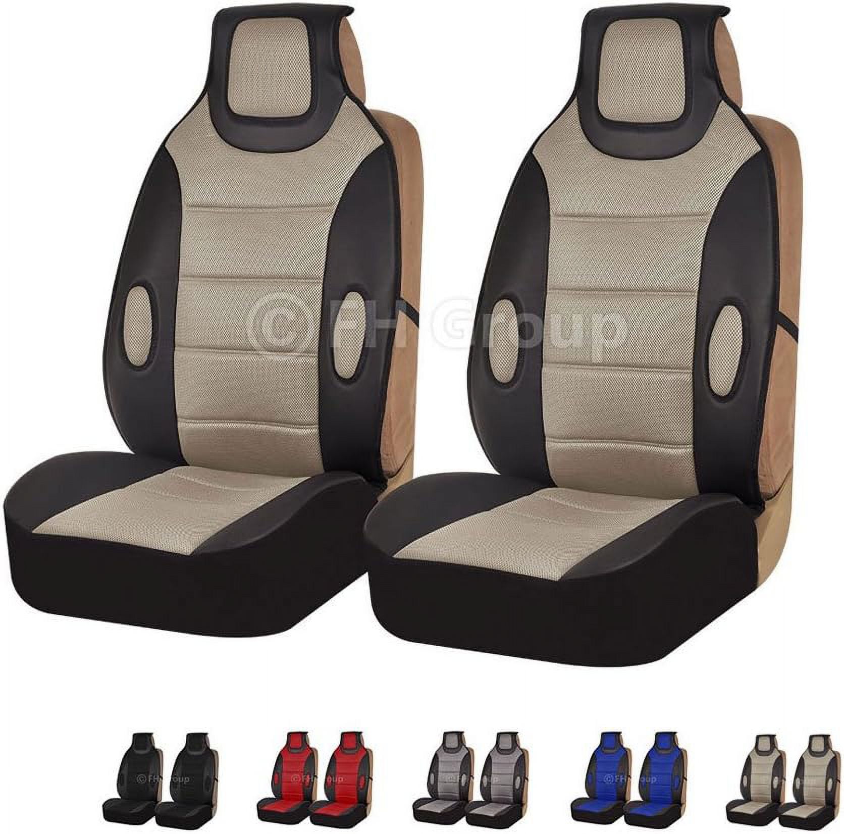 FH Group Car Seat Covers Front Set Premium 3D Air Mesh Automotive Seat