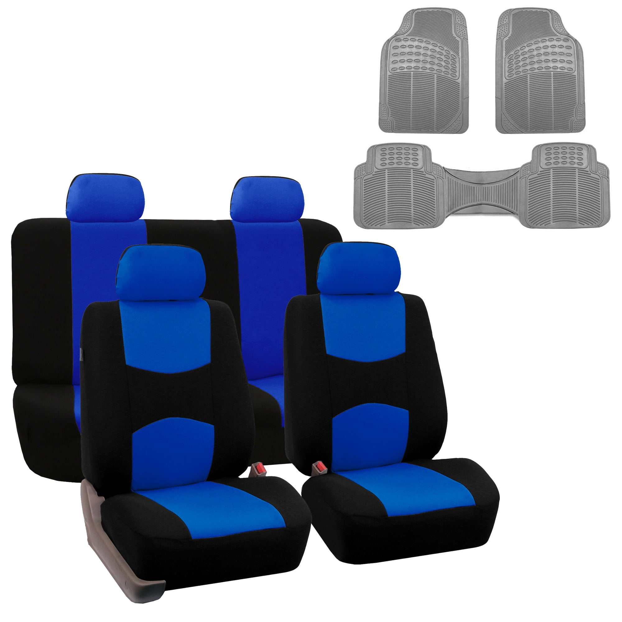 FH Group Car Seat Covers Full Set Cloth Universal Fit Automotive Seat