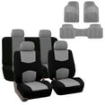 thumbnail image 1 of FH Group Universal Fit Gray Cloth Car Seat Covers for SUV, Van Truck Auto - Solid Bench with Gray Floor Mats, 1 of 9