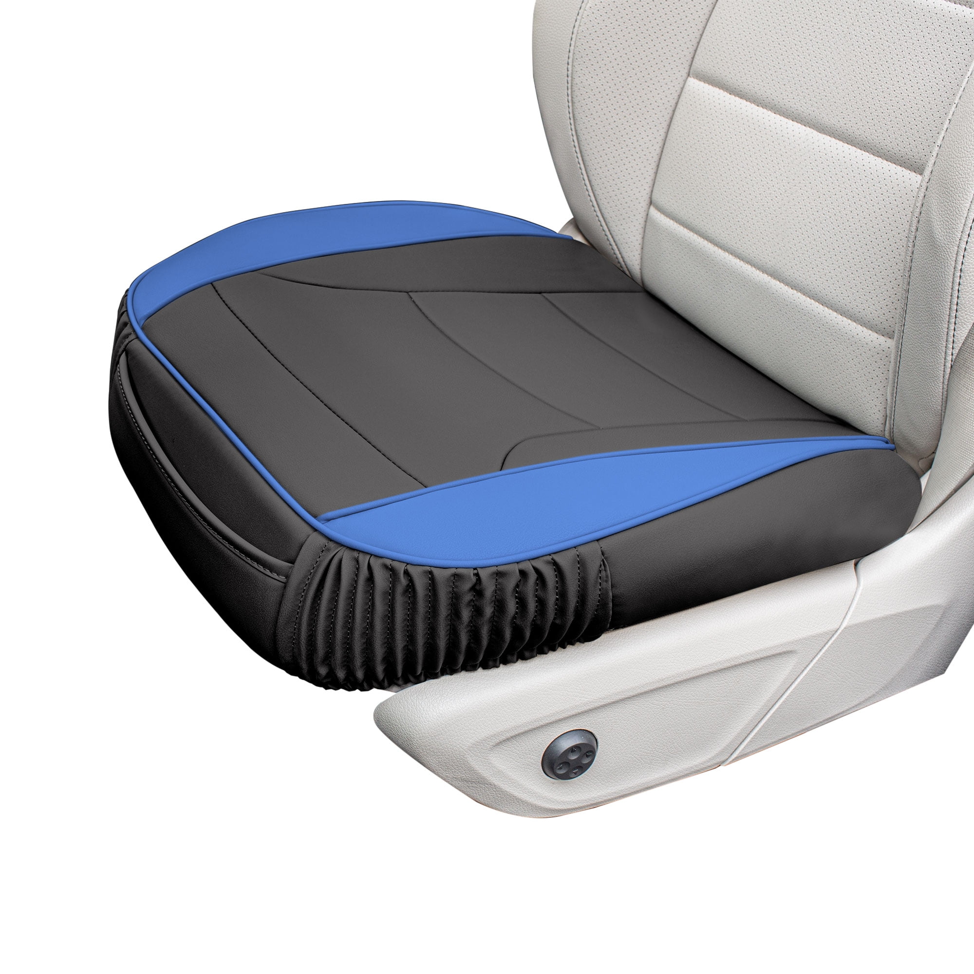 FH Group Car Seat Cushion – Durable Black PU Leather Car Seat