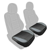 FH Group Car Seat Cushion – Durable PU Leather Bottom Seat Protector, Water Resistant for Car, Sedan, Truck, SUV Gray/Black