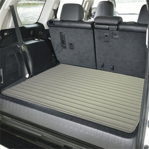 FH Group, Cargo Liner 32" For Truck SUV Faux Leather Heavy Duty Stripe Design Gray