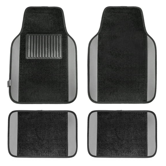 FH Group Carpet Floor Mats for Car, SUV, Van Universal Fit w/ Free Gift - Full Set F14407Gray