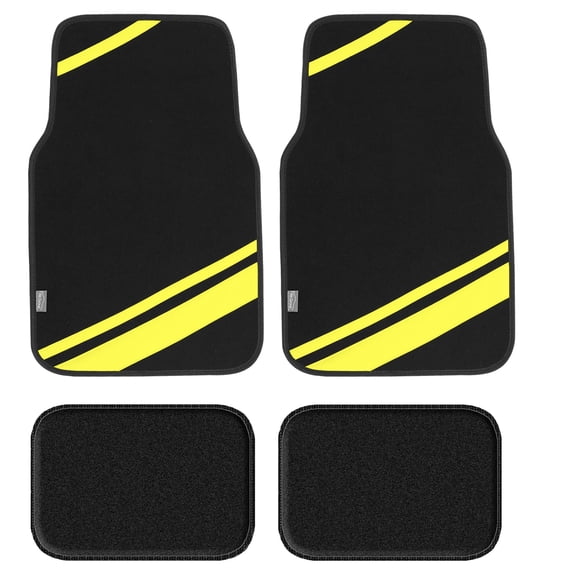 FH Group Universal Fit Stripes Carpet Car Floor Mats for SUV Van Truck, Full Set