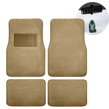 Motor Trend Interlock Backing Black Carpet Floor Mats – Anti-Slip Front & Rear Set, No-Slip Keeps Mats In Place