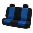 thumbnail image 1 of FH Group Classic Two Tone Universal Fit Cloth Seat Cover For Car Truck SUV Van - Rear Bench Blue FB102012BLUE, 1 of 3