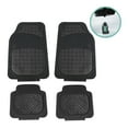 thumbnail image 1 of FH Group Climaproof Rubber Car Floor Mat, Universal 4pc Black Floor Mats with Air Freshener, 1 of 9