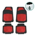 thumbnail image 1 of FH Group Climaproof Rubber Car Floor Mat, Universal 4pc Red Floor Mats with Air Freshener, 1 of 9