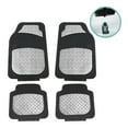 thumbnail image 1 of FH Group Climaproof Rubber Car Floor Mat, Universal 4pc Silver Floor Mats with Air Freshener, 1 of 9