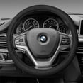 thumbnail image 1 of FH Group Cloth Car Steering Wheel Cover for Sedan, SUV, Van, Fits 14.5" - 15.5" - Black, 1 of 4