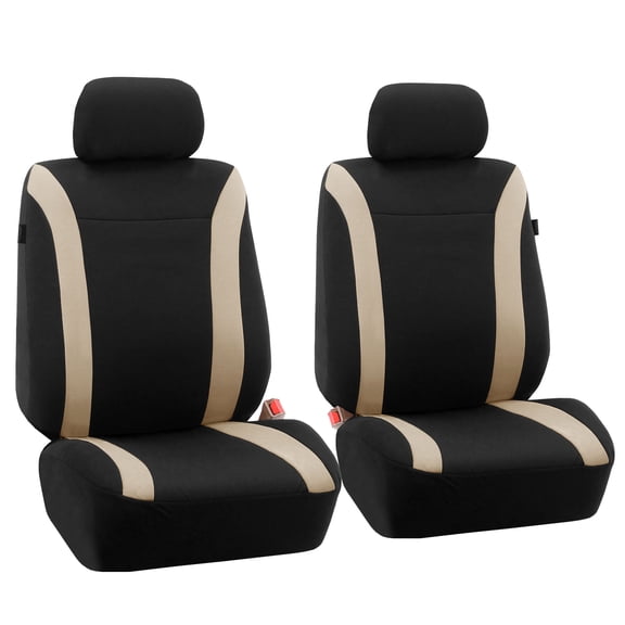 FH Group Cosmopolitan Flat Cloth Car Seat Covers Fit For Car Truck SUV Van - Front Row