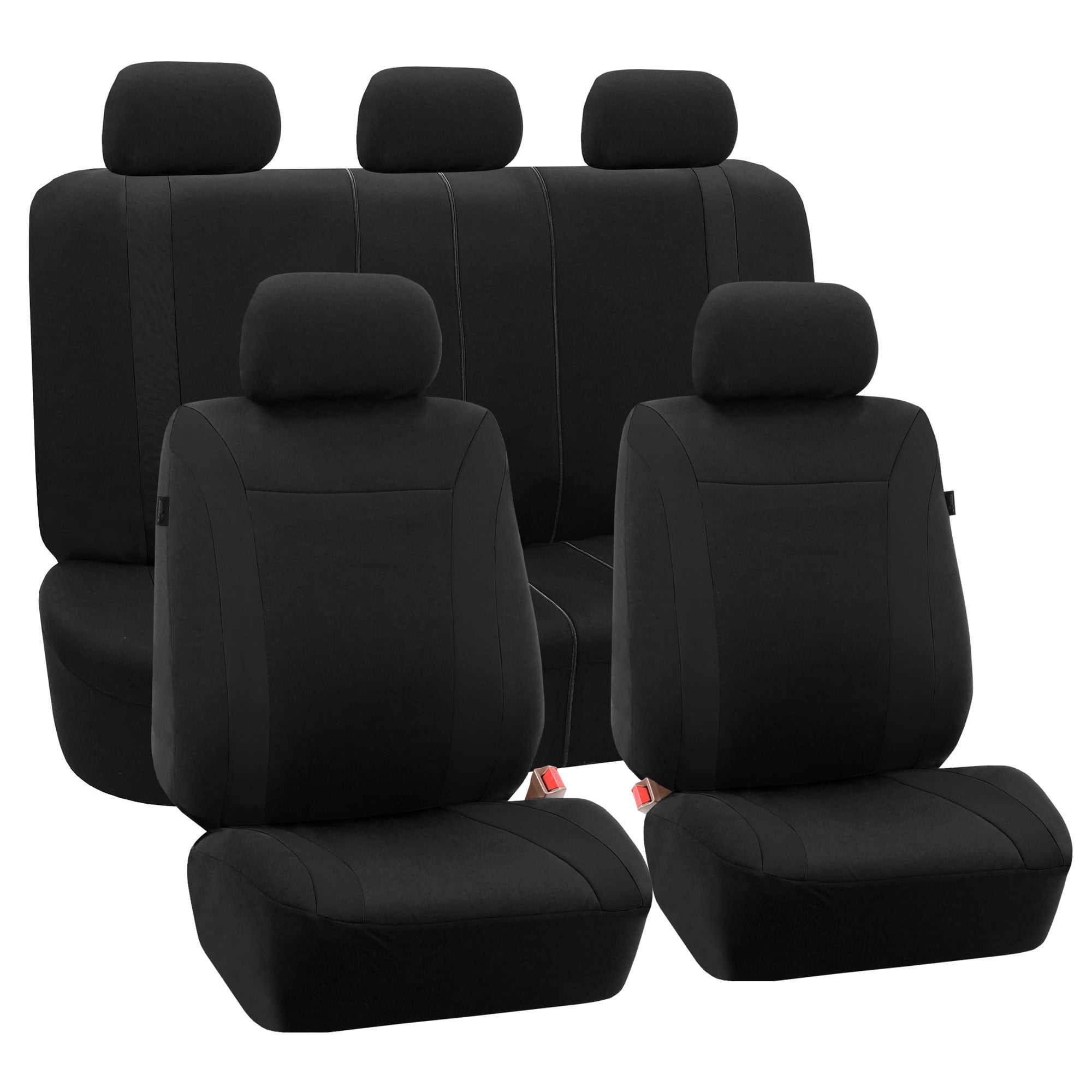FH Group Cosmopolitan Flat Cloth Car Seat Covers Fit For Car Truck SUV Van Full Set
