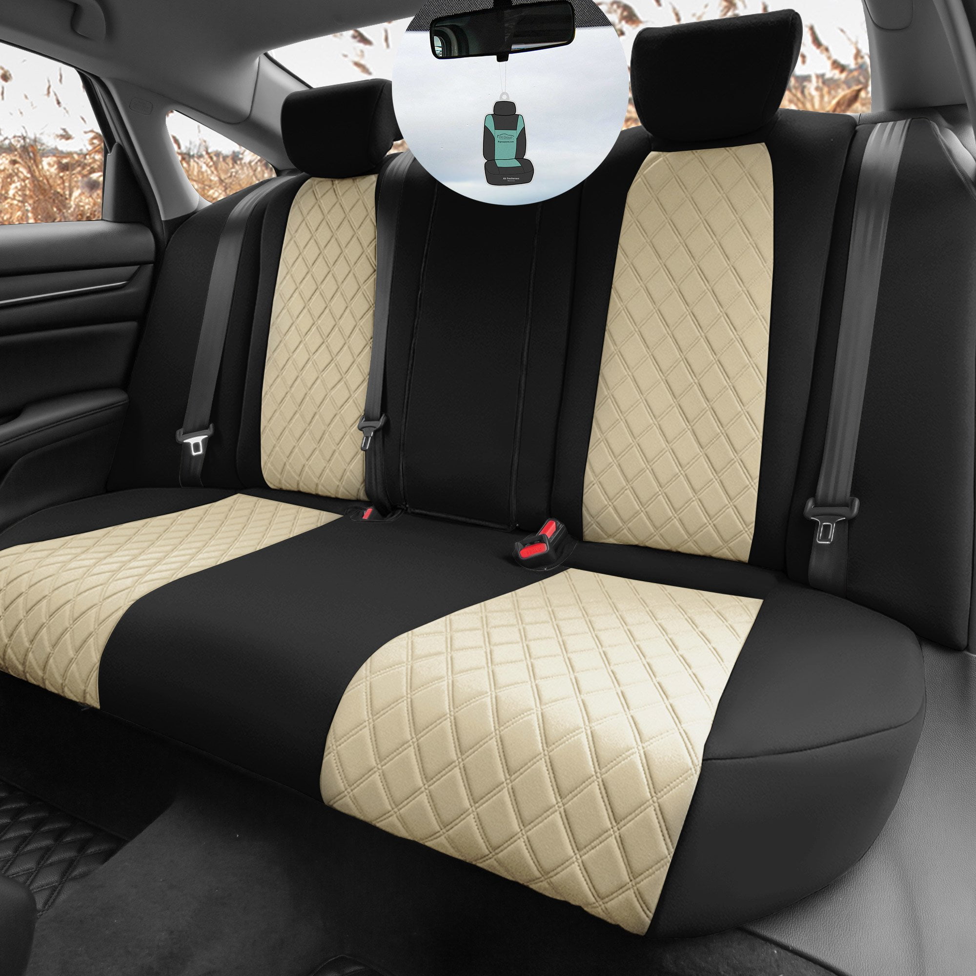 FH Group Custom Fit Car Seat Cover for 2018 2022 Honda Accord Black Rear Set Seat Covers with Air Freshener Walmart