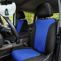 FH Group Custom Fit Neoprene Car Seat Cover for 2019-2023 Chevrolet Silverado, Blue Front Set Seat Covers with Air Freshener