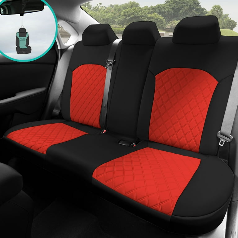 FH Group Custom Fit Neoprene Car Seat Cover for 2019 2024 KIA forte Red Rear Set Seat Covers with Air Freshener Walmart
