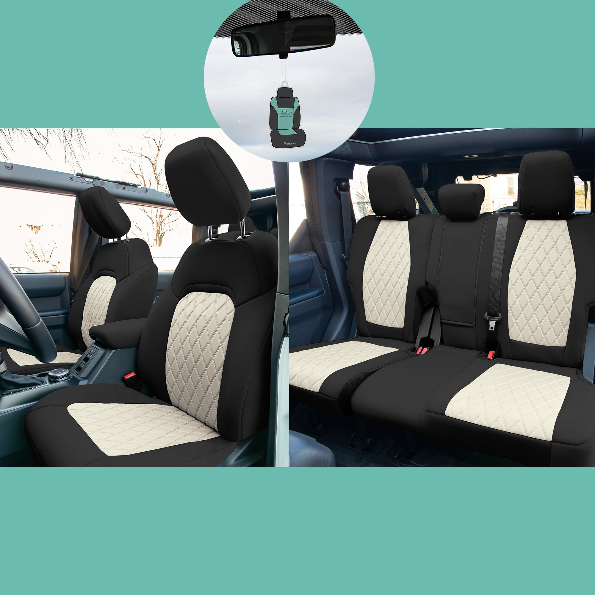 FH Group Neoprene Car Seat Covers Custom Fit for 2015-2022 Ford F