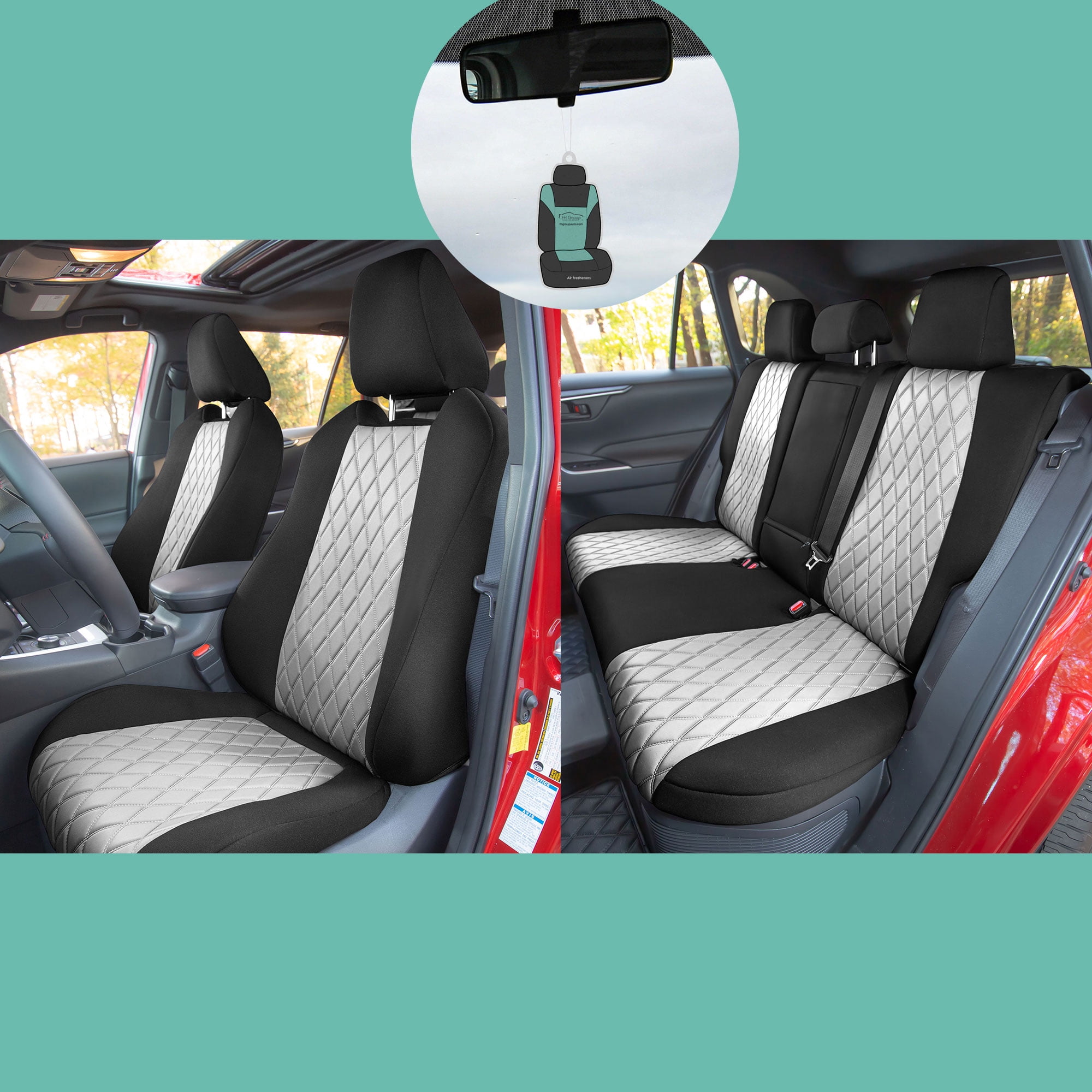 FH Group Custom Fit Neoprene Car Seat Cover for 2021-2024 Toyota Rav  Hybrid, Blue Full Set Seat Cover with Air Freshener