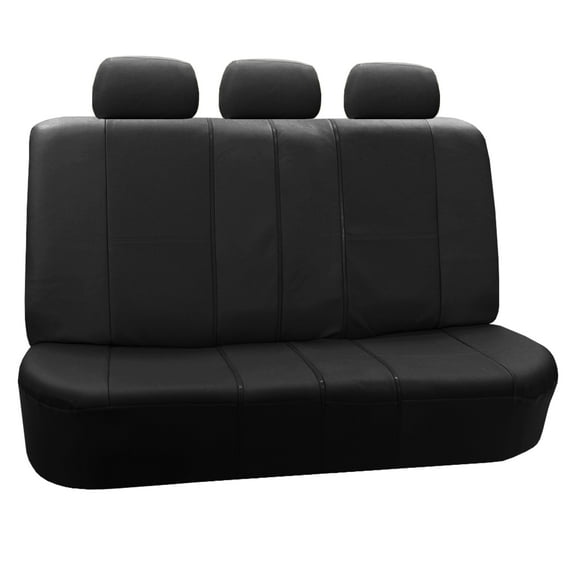 FH Group Deluxe Leatherette Padded Seat Covers For Car Truck SUV Van - Rear Bench