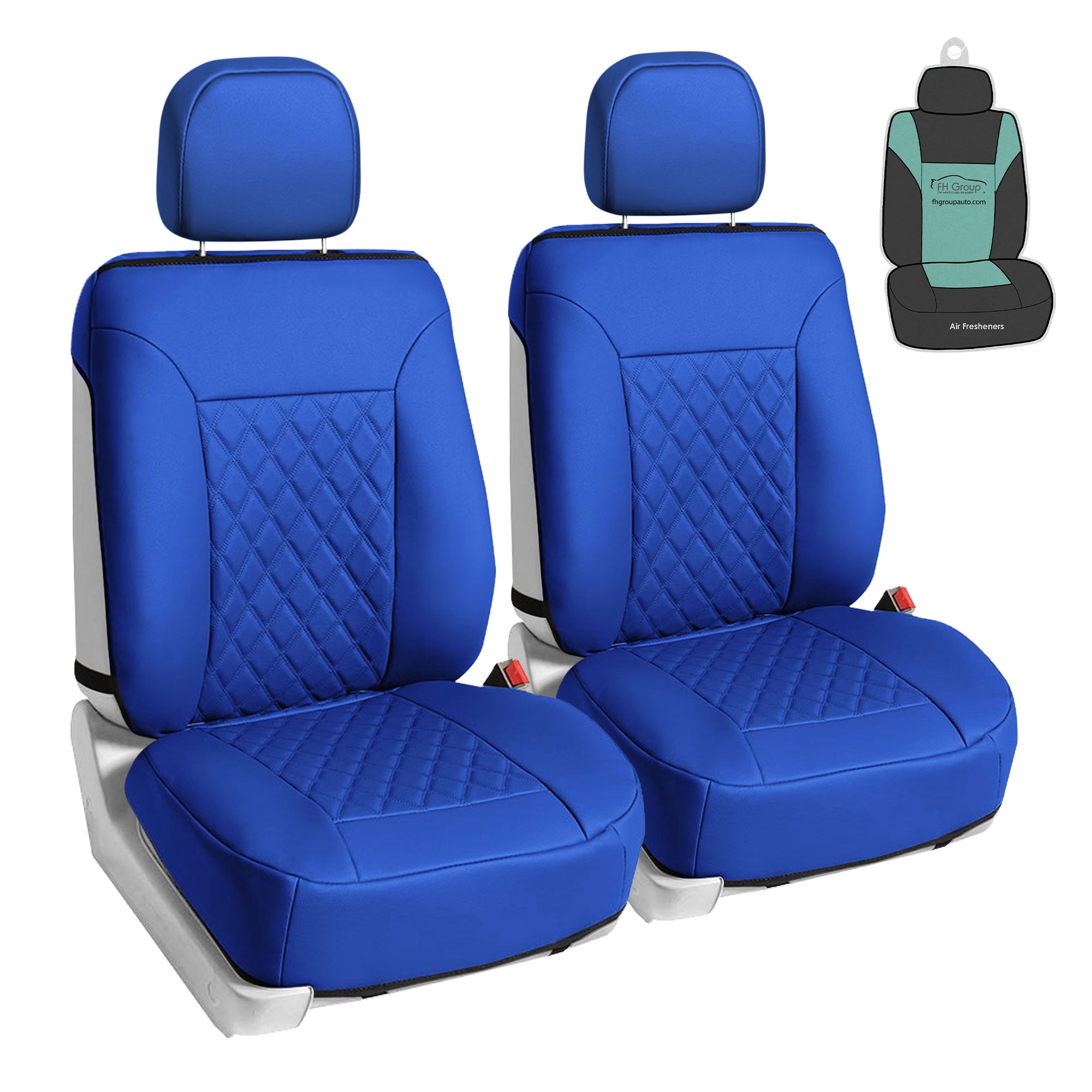 FH Group Ultra Sleek Car Seat Cushions 23 in. x 1 in. x 47 in. Oxford Fabric Front Set, Black
