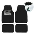 thumbnail image 1 of FH Group Doe 16 4-Piece Faux Rabbit Fur, Universal Fit Black Car Floor Mats with Air Freshener, 1 of 8
