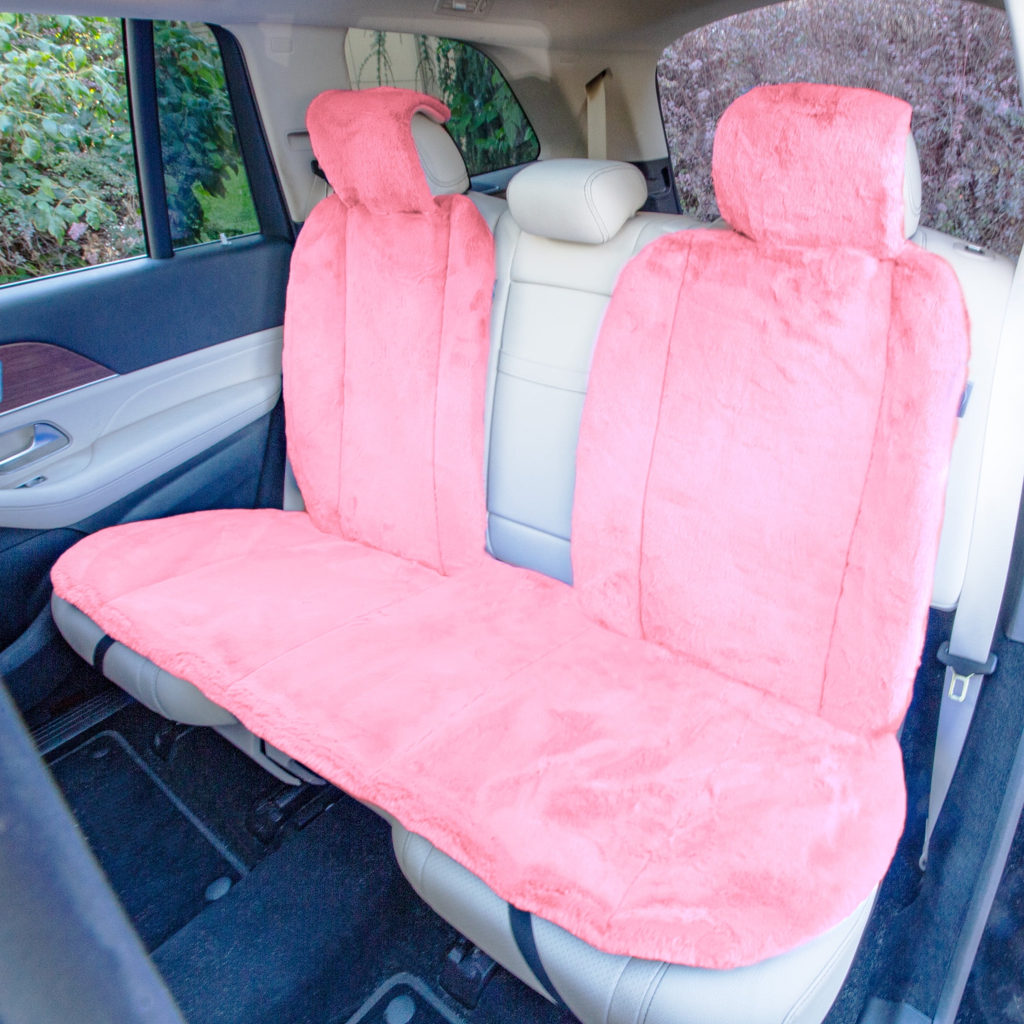 Pink fluffy car seat covers sale