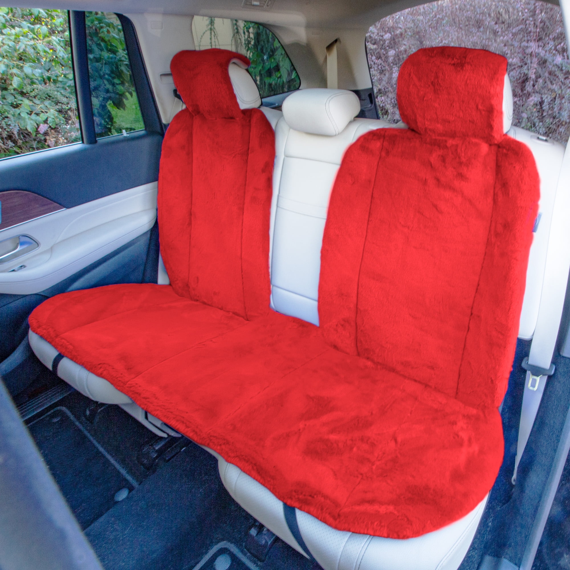  A.B Crew Fuzzy Car Seat Covers 3 Pack Front Back Rear Sheepskin  Auto Seat Cushions Fur Car Seat Pads Mat Universal Fit for Vehicle Sedan  Van SUV Truck CRV Accord Chevy
